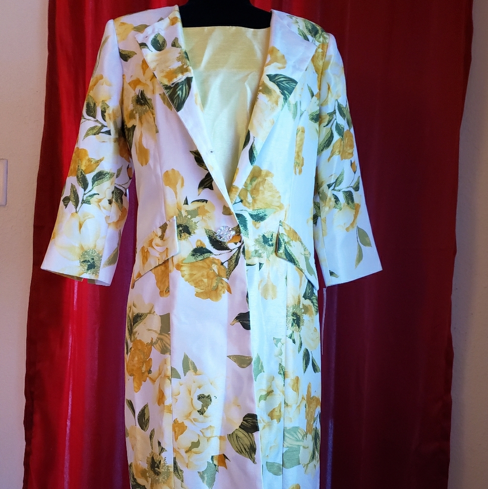 Yellow floral dress jacket
